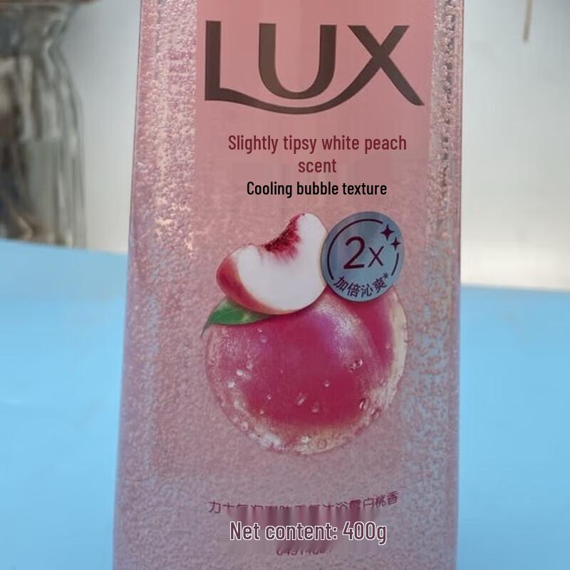 Lux White Peach Scent Bubble Refreshing Shower Gel