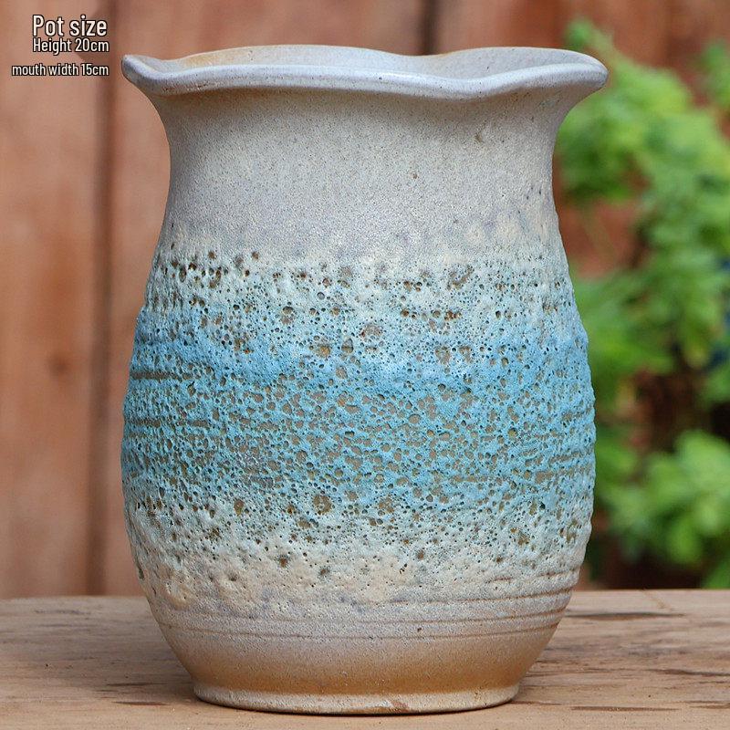 Nordic Style Handmade Wide Mouth Ceramic Flower Pot for Bougainvillea & Bird of Paradise