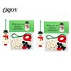 Christmas Decoration Materials for Crafts 2Pcs DIY Pendant Decoration, Plastic Hanging Ornaments with Santa Claus Snowman Angel Decor Shape, Tree Door