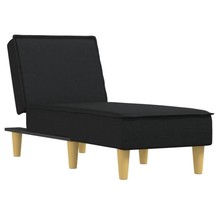 VidaXL Chaise Longue Black Fabric 352833