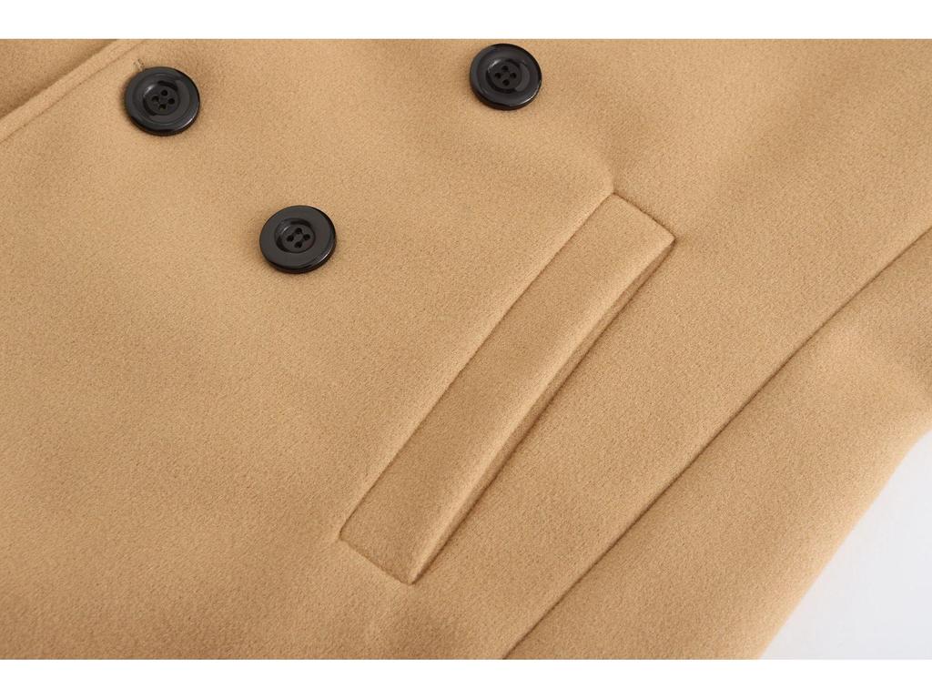 Europäischer & Amerikanischer Herren Wollmantel - Britischer Stil, Mittellang, Langarm, Herbst/Winterbekleidung.