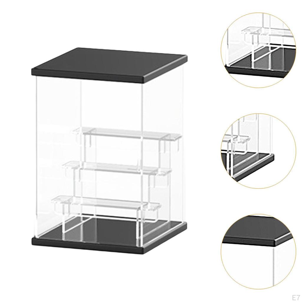 Acrylic Case for Displaying Miniature Models and Figurines, Storage Solution Home Desk