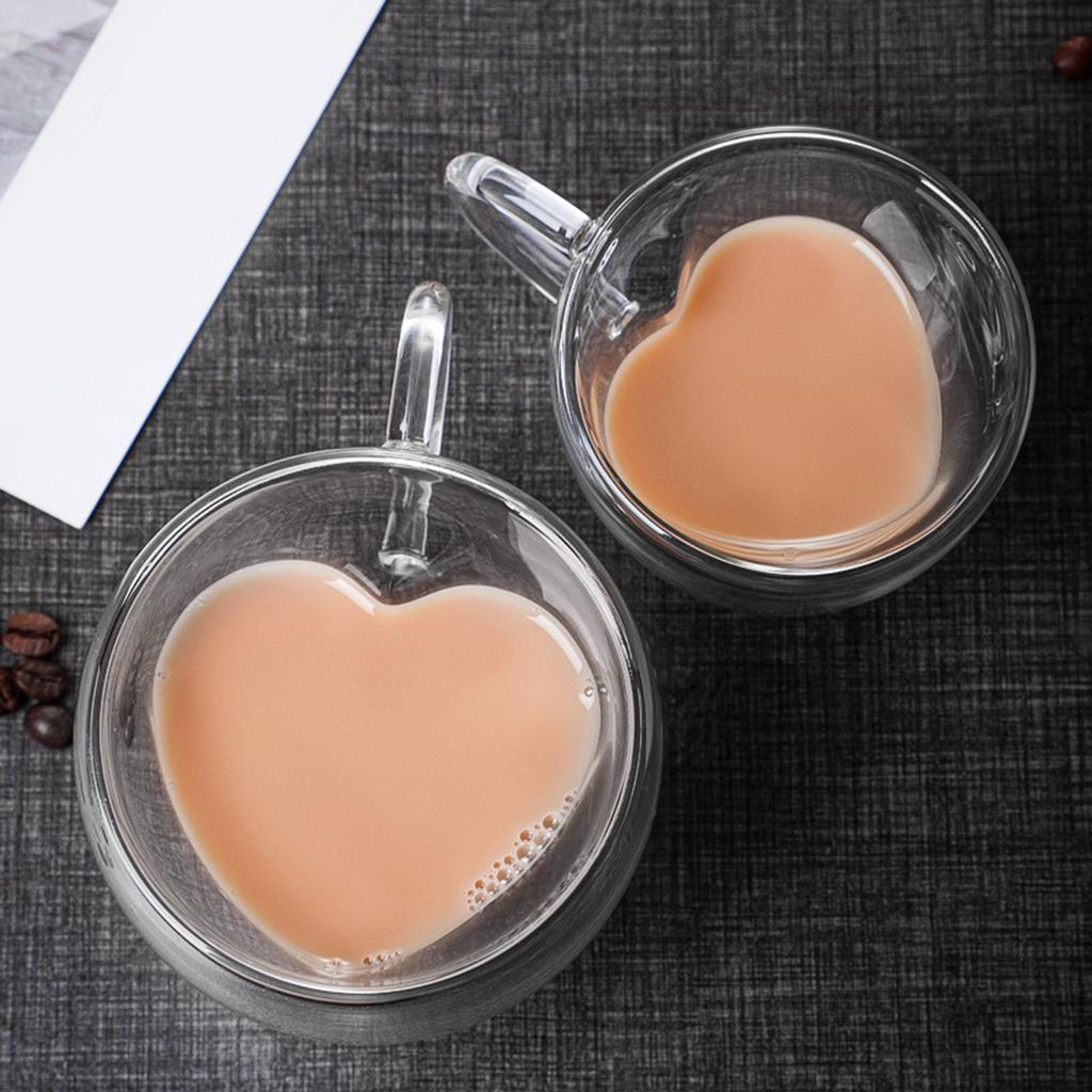 Borosilicate Double Wall Coffee Mug Heat Resistant Drinking Glasses Drinks Tea Glass Cups