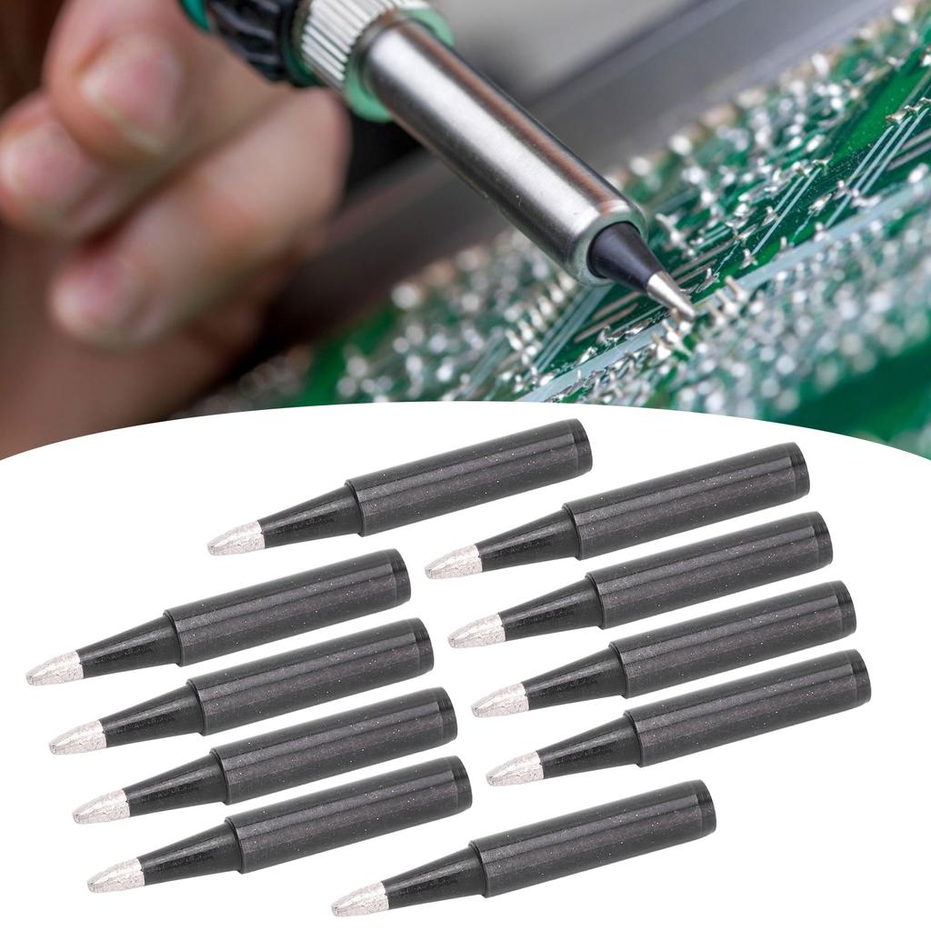 10Pcs Soldering Iron Tips Replacement Black Inner Heating Type Accessories 900M T 2.4D