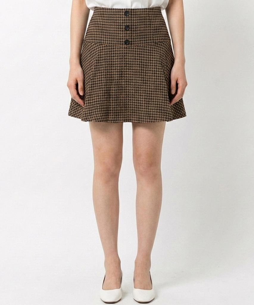 ECOLEDEPARIS Check Flare Mini Skirt_Rb34Wscm33Z