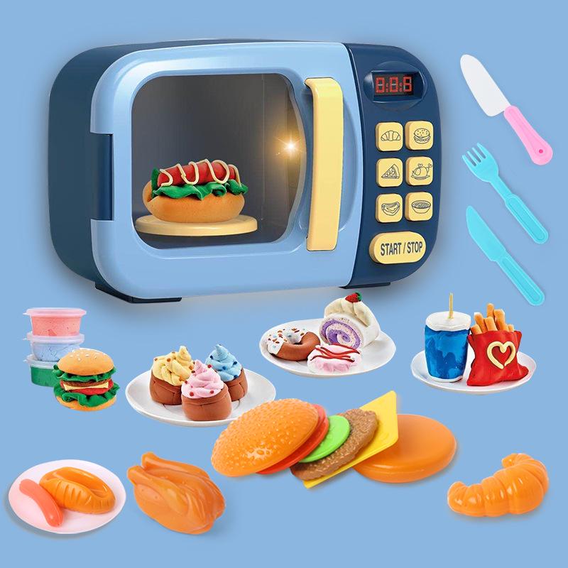 Children's Interactive Microwave Toy - Fun Kitchen Appliance for Play Cooking