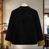 2025 Autumn/Winter Chinese Style Heavy Embroidery Color Block Retro Silk Velvet Padded Jacket