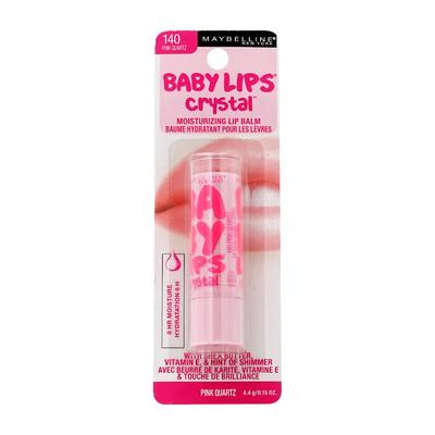 Baby Lips Crystal Moisturizing Lip Balm 140 Pink Quartz, 0.15 Oz