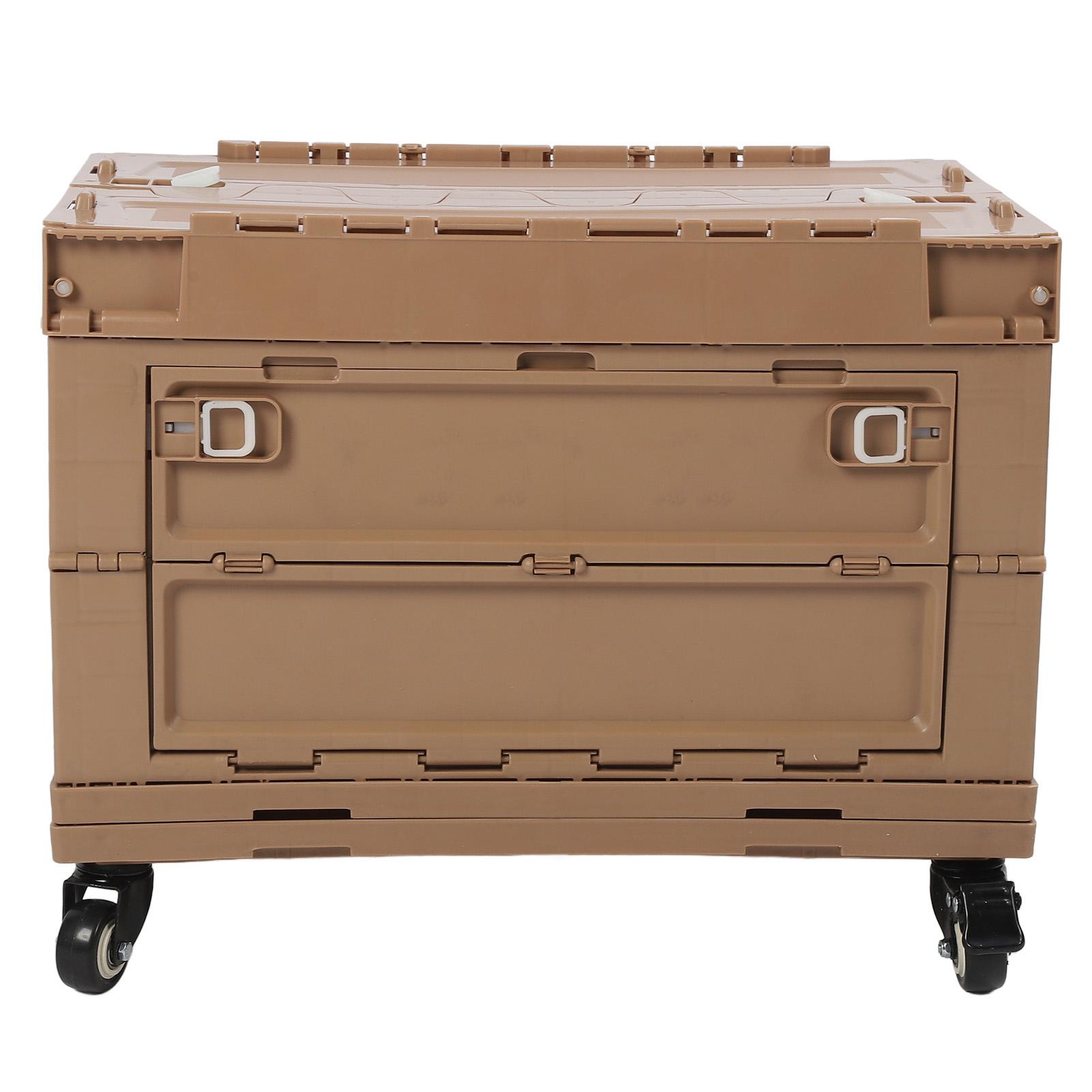 

Складной контейнер для хранения с колесами из полипропиленового пластика, складная корзина для переноски, для домашнего гаража