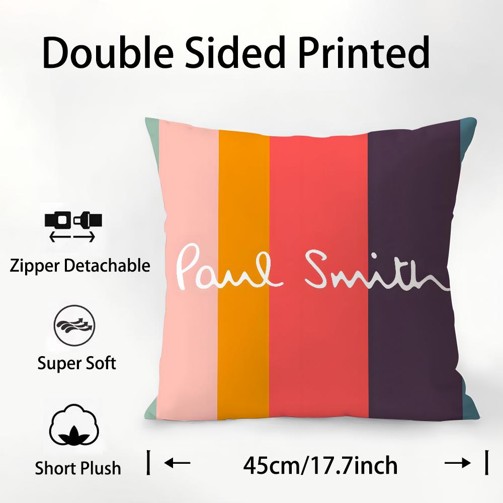 S-Smith Mode P-Paul Kissenbezug Plüschstoff Weich Beidseitiger Druck Sofakissenbezug Zierkissenbezüge