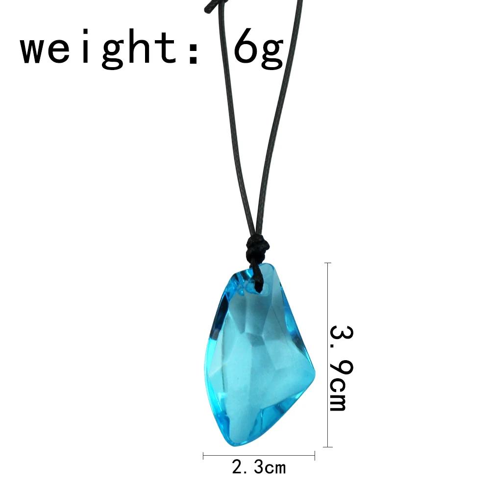 Collana H2O Serie TV Classica Ciondolo in Resina Moda Pietra di Luna Basta Aggiungere Acqua Pietra Blu Gioielli Mako Sirena Regalo Film