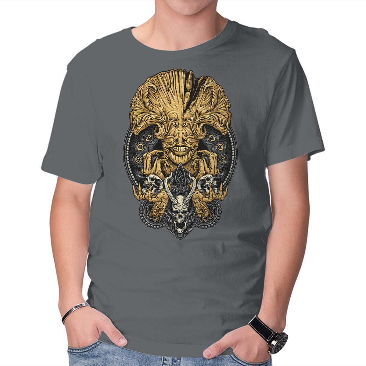 Unisex Crew Neck T-Shirt Angel Of Death Graphic Short Sleeve Casual Tee XXXL