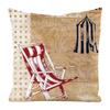 Beach Lounge Chair Collection Digital Printing Short Plush Pillow Covers For Car Sofa Office Cushion Cover Home Goods