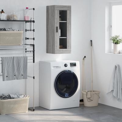 Vidaxl Wall Cabinet, Sonoma Oak Grey, 34.5X34X90 Cm