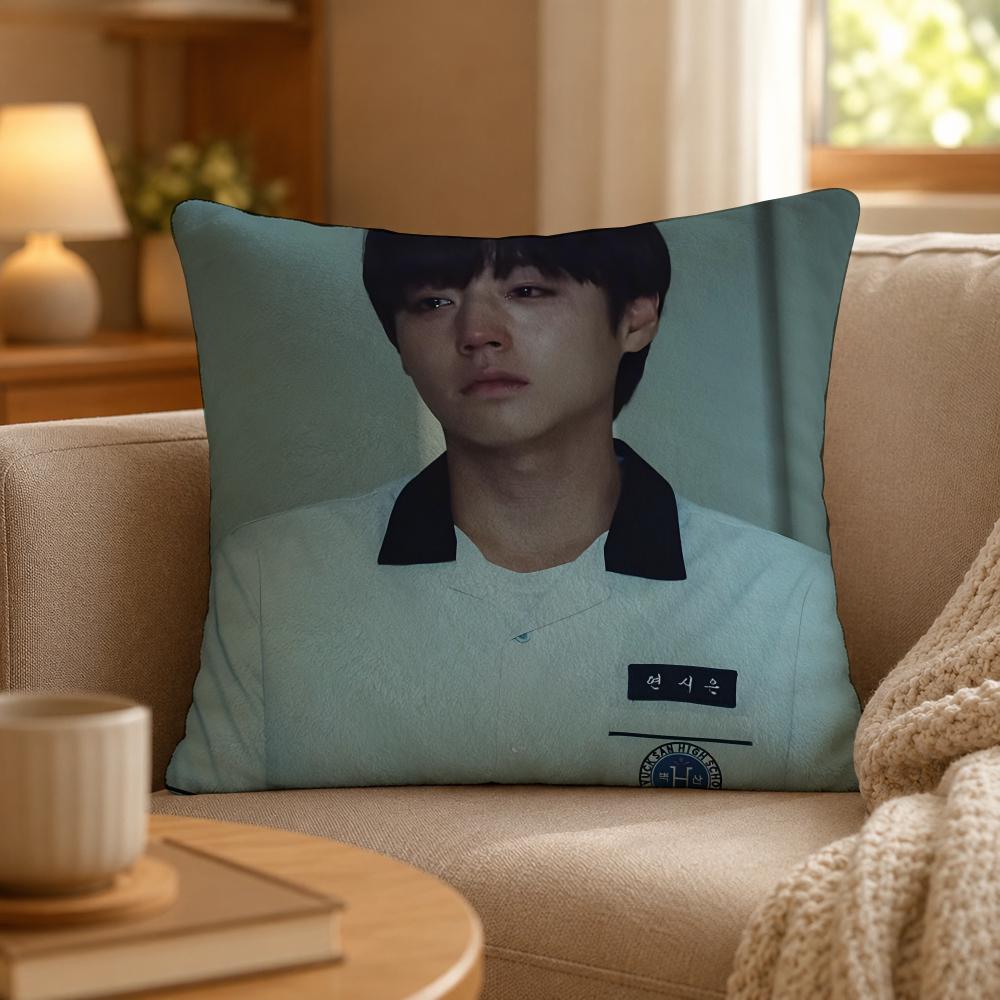 Series Weak Hero Class One Cushion Cover Personalized Short Plush Cushion Cover Sofa Pillowcase Bedroom Home Decor Gift