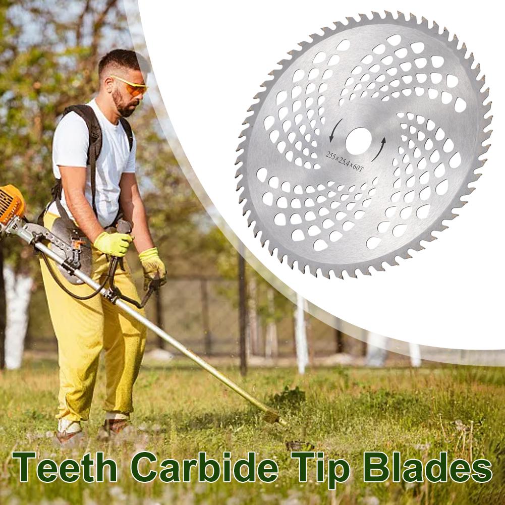 1-10pcs 9.95" 40T 60T Lawn Mower Blade Brush Cutter Blade Tree Trimmer Saw Blade Carbide Replacement Circular Saw Blade