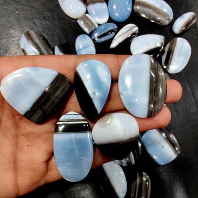 Natural Blue Opal Cabochon, Blue Opal Cabs Gemstone, Loose Gemstone Lot, Mix Shape And All Size Cabochon.