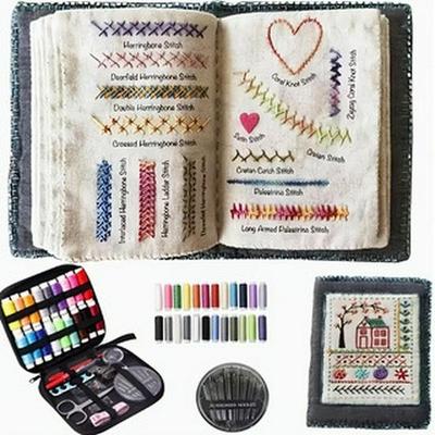 Loose-Leaf Stitch Book Set for DIY Needlework and Embroidery Projects