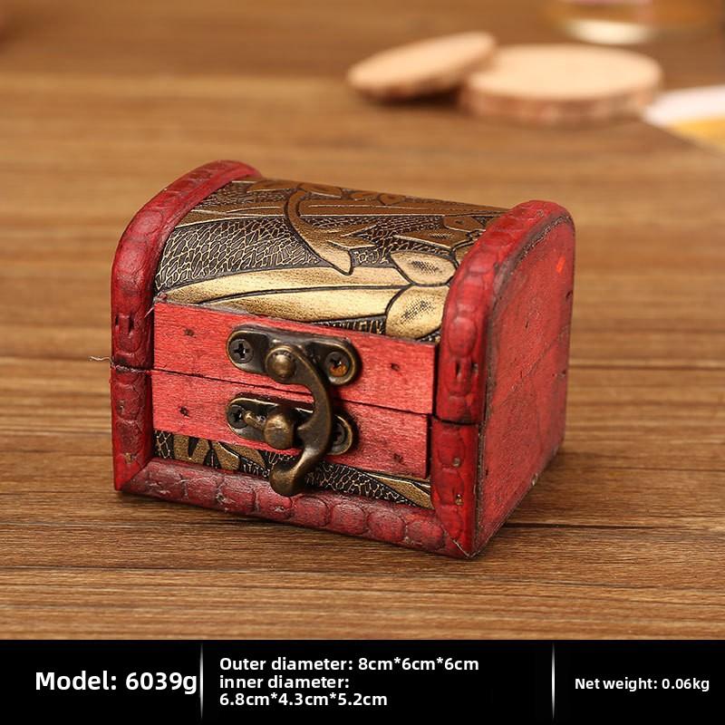 European Creative Wooden Box Storage Storage Box Happy Candy Box Gift Jewelry Packaging Box Crafts Small Box