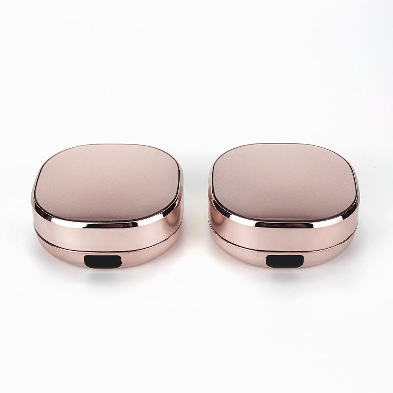 10PCS 15g Square Cushion Compact Rose Gold Plated, Refillable BB Cream Concealer Foundation Case for Makeup Packaging