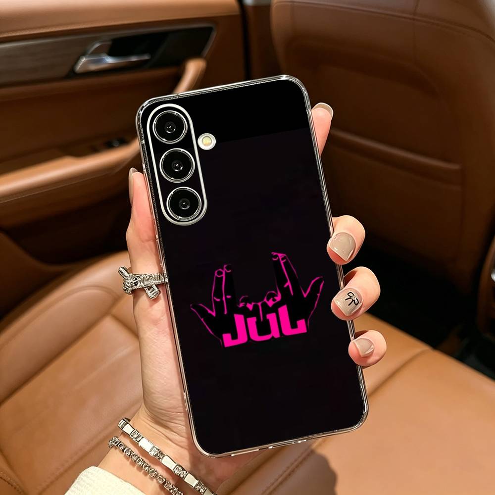 Singer Rapper J-JUL-ES Gesture Clear Soft Silicone Phone Case for Samsung Galaxy A71, A70, A52, A51, A40, A30