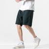 Men's Summer Pure Color Simple Drawstring Athleisure Shorts Men's Fashion Brand All-Matching Couple Loose Straight-leg Cropped Pants