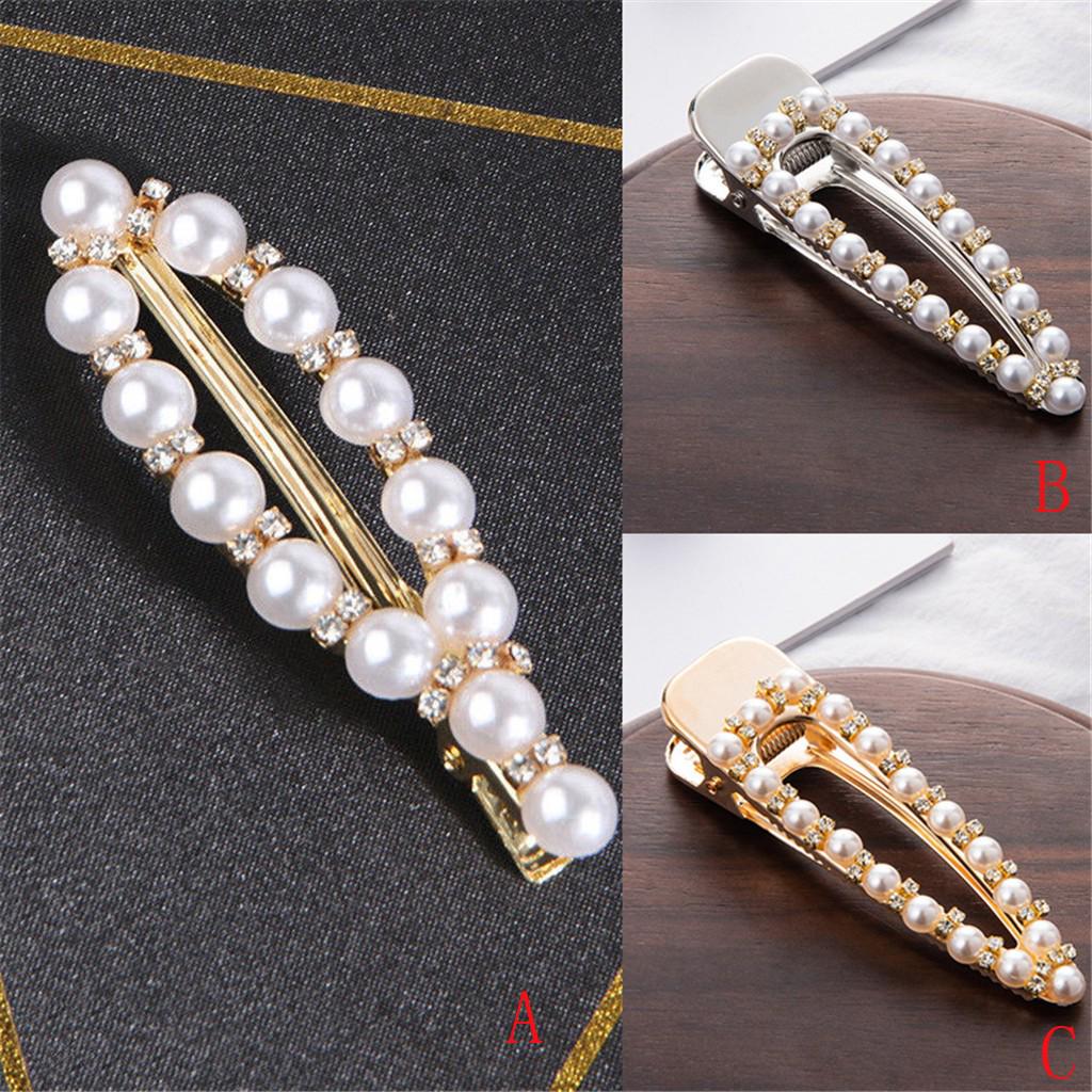 

Женщины милые девушки жемчужные бусины заколка для волос заколка аксессуары для волос подарок