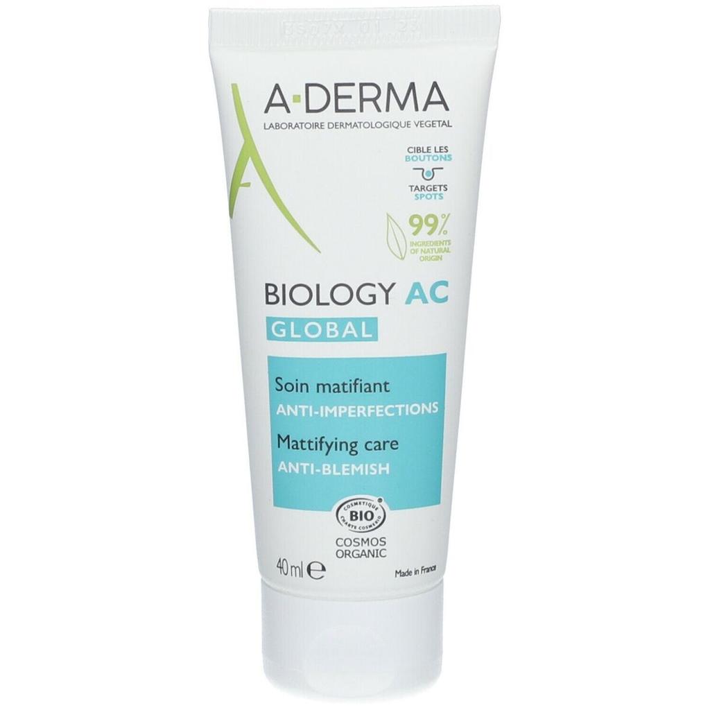 A-Derma, Biology AC, Anti-Imperfections, Day, Local Treatment Cream, Acne, Face, 40 Ml