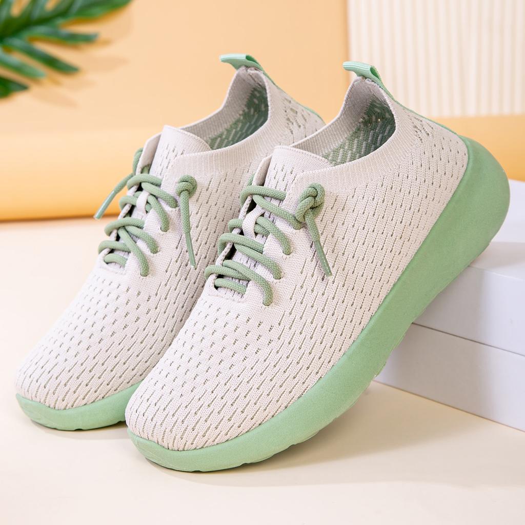 Shoes Women's Casual Shoes Women's Single Shoes Breathable Mesh Shoes Soft Sole Comfortable Fly-woven Shoes Fashion Versatile Women's Shoes