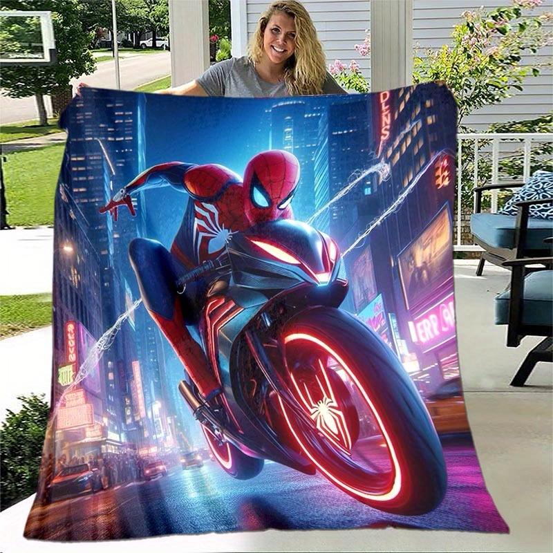1pc Spider-Man Printing Blanket - Soft, All-Season Throw for Living Room, Bedroom,Personalized Gift with Adorable Cartoon Design