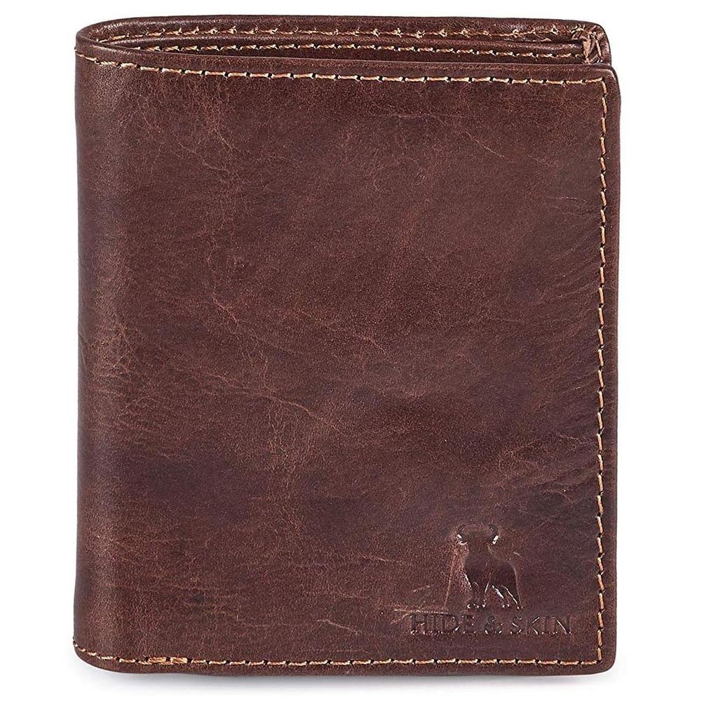 Manchester-lommebok i ekte skinn med avtakbar kortveske