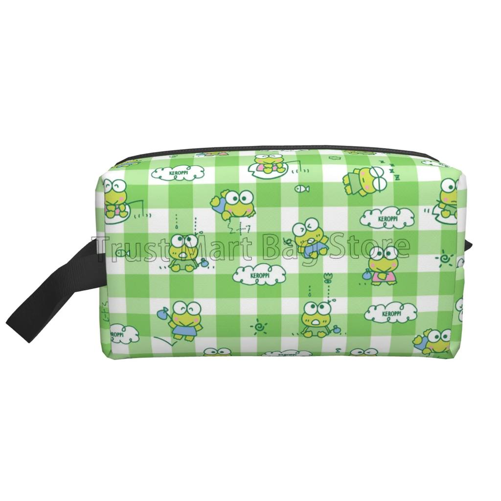 Bolsa de Maquillaje de Rana de Dibujos Animados para Niñas Mujeres Kawaii Rana Bolsas Cosméticas de Viaje Estuche Impermeable para Artículos de Tocador Bolsa de Almacenamiento para Gimnasio Escuela
