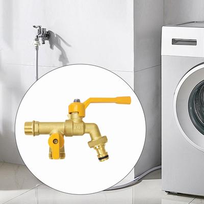 Washing Machine Faucet Double Outlet Copper Universal Kitchen Washer Tap Laundry Water for