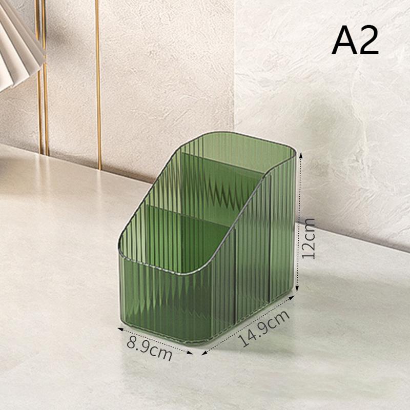 Desktop Five Grid Storage Box, Transparent Trapezoidal Acrylic Dressing Table, Household Lipstick And Cosmetics Sorting Box