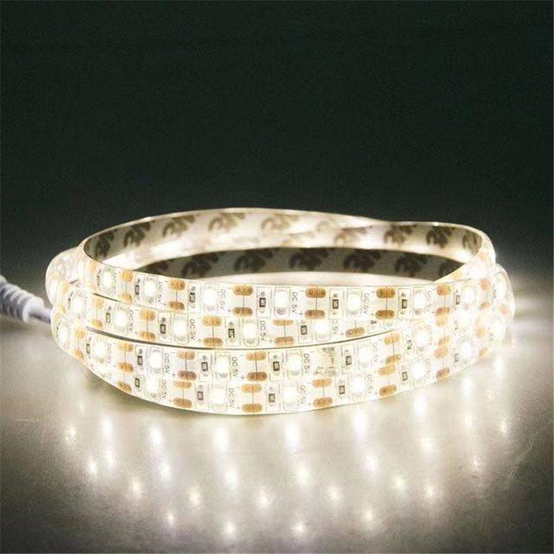 Luzes de Fita LED Versáteis com Sensor de Movimento PIR de 1-5m Alimentadas por USB para Armários e Escadas