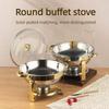 Large Capacity Stainless Steel Buffet Stove Hotel Insulation Stove Restaurant Circular Alcohol Heating Stove Food Heater