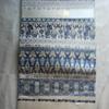 Used Nishijin-ori Six-panel Fukuro Obi "Blue Rose" Indigo Dye - On Sale