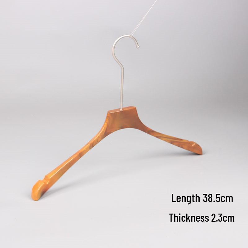 Stylish Non-Slip Imitation Jade Hangers: Wood Grain Finish for Men's & Women's High-End Clothing