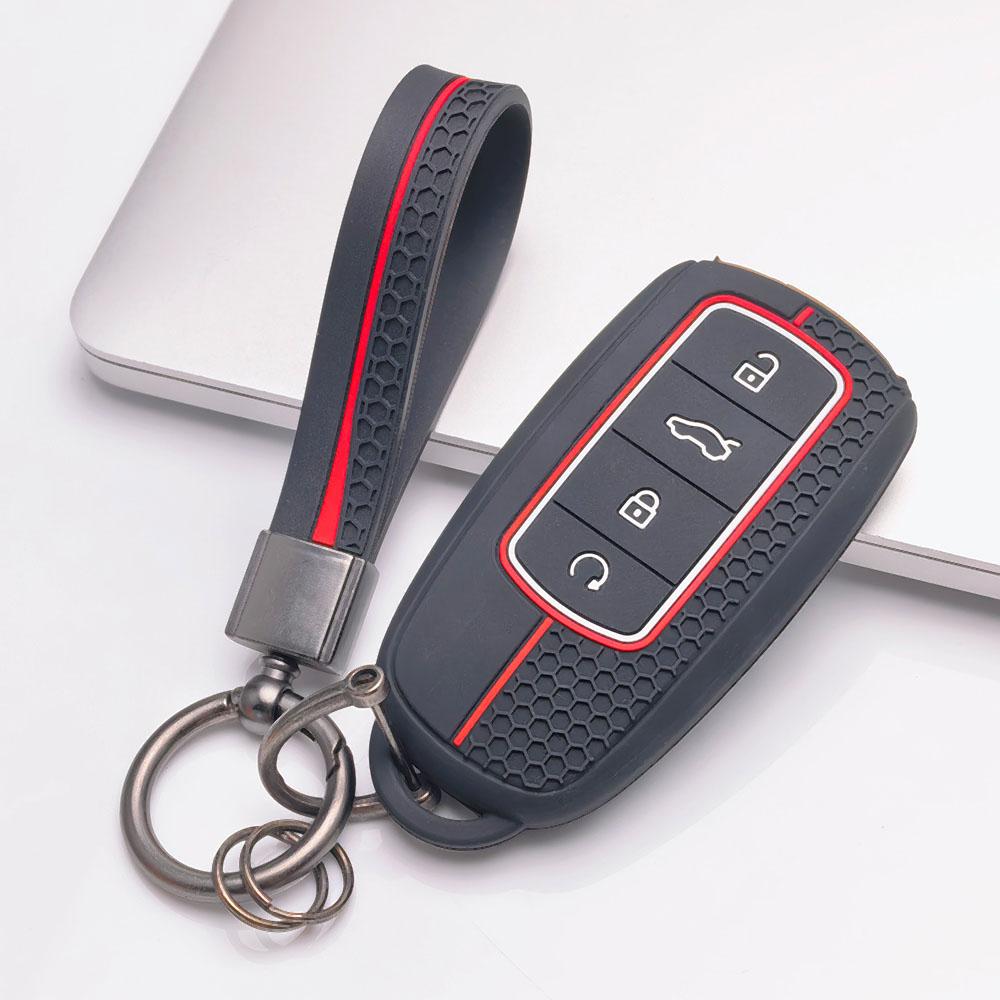 Silicone Key Fob Cover keychain for Chery Tiggo 8 Pro Tiggo 7 Pro Omoda C5 Arrizo 8 for Exeed TXL TX LX VX Anti-Scratch Guard Shockproof