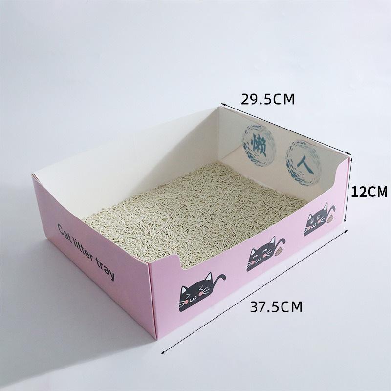 Disposable Foldable Thickened Paper Cat Litter Box For Travel And Pet Boarding