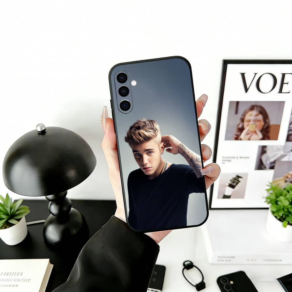S-Singer Beliebers Phone Case For Samsung Galaxy A73,A72,A71,A70,A53,A52,A51,Others Soft Black Cover