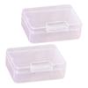 2pcs Small Clear Plastic Storage Containers Portable Plastic Bead Storage Solution With Smooth Edges For Everyday Use