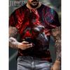 Plus-size Men's 3D Printed T-shirt, Anime Style Summer Top, Soft and Comfortable Fabric, Suitable for Everyday Wear.