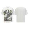 2025 Amerikanische trendige Marke Vall gewaschen alt bedrucktes kurzärmeliges Hip-Hop lockeres Streetwear-T-Shirt für Männer und Frauen