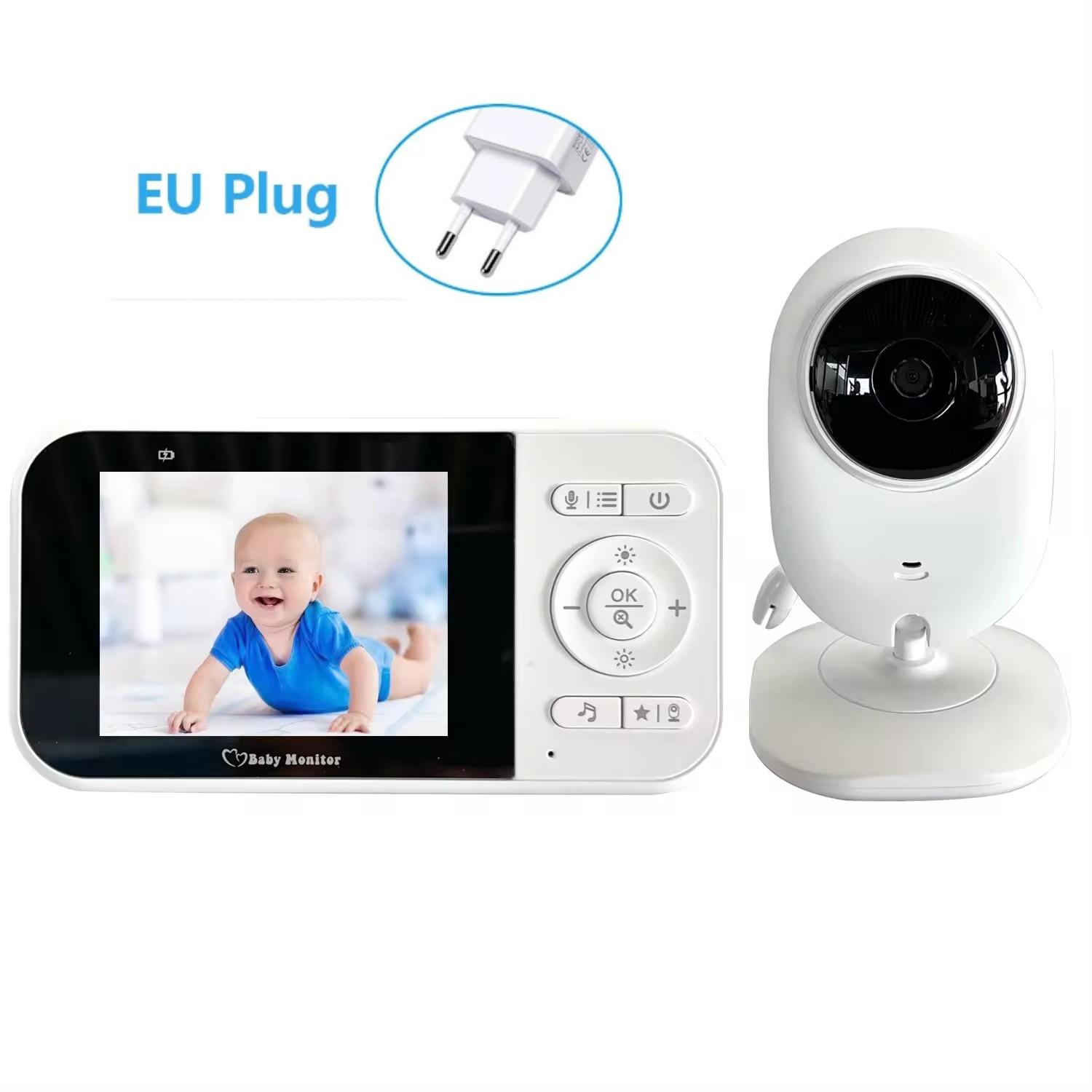 

Беспроводная видеоняня 2,4G с дисплеем температуры, 2-сторонняя аудиосвязь, камера ночного видения, камера наблюдения, няня EU Plug