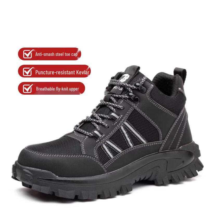 Ruima Men s Fashion High-Top Anti-Smash Puncture-Resistant Safety Work Boots 37