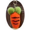 Rex Rabbit Hair Carrot Bag Pendant Plush Mobile Phone Keychain Pendant Fashion Fur Vegetable Pendant Accessories