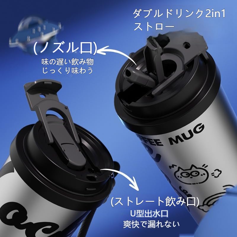 JIAXIN 500ml Stainless Steel Water Easy to for Sports Stylish and Unique with Thermos Water Cup Bottle, Clean, Seamless, Lightweight, Kids, Drinks,