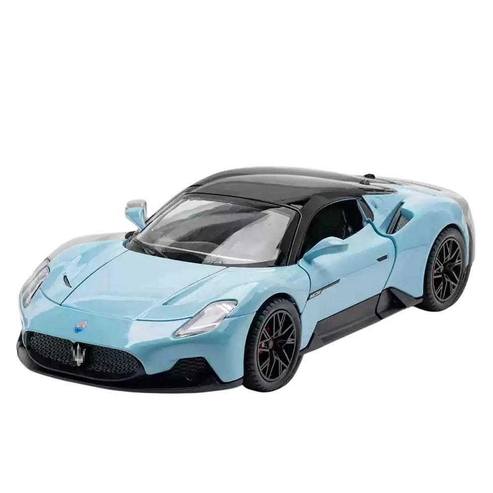 1:22 Scale Die-cast Metal Maserati MC20 Supercar Alloy Pull-Back Car Model, Sky Blue