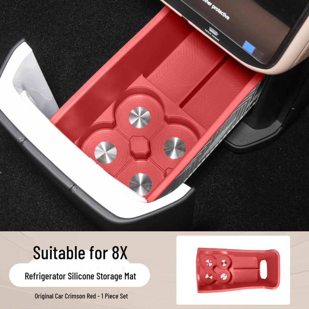 Zeekr 8X Silicone Mat: Refrigerator, Cup Holder & Interior Decoration Accessory